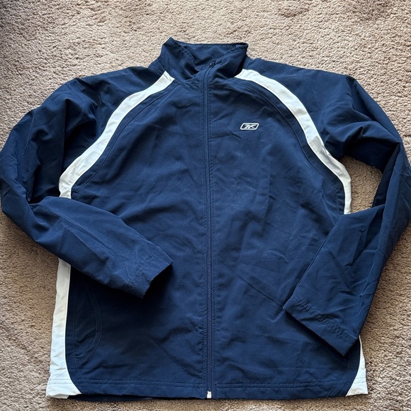 Reebok Jackets & Blazers - Reebok Women’s Navy and White Lightweight Sporty Windbreaker Jacket NWT. Size M
